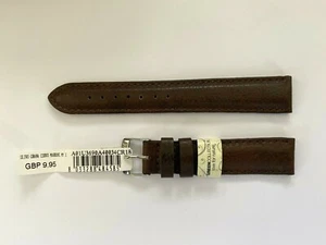Correa de cuero marrón olivo Morellato 18 mm con hebilla plateada - Imagen 1 de 1