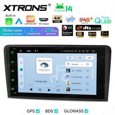 8Core Android 14 Car Radio Stereo 8inch WIFI 256GB HiFi DTS DSP for Audi A3 S3 - Image 1 of 4