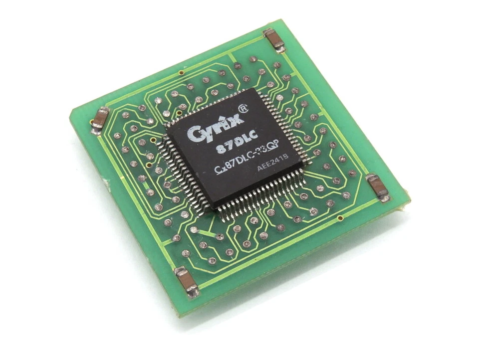 Cyrix 87DLC Cx87DLC-33QP 33MHz QFP-80 PGA-68 Adapter Co-Processor CPU Vintage - Image 1 of 1