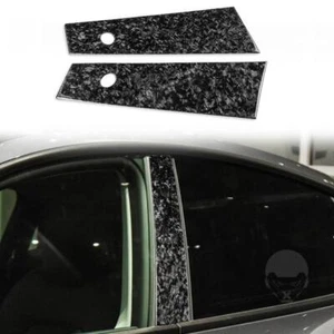 Forged Carbon Fiber B Pillar Cover Trim for Tesla Model Y 2020+ - Foto 1 di 6