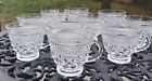 10 pc Set Anchor Hocking Wexford Pressed Glass Punch Cups Vintage Diamond Tea 