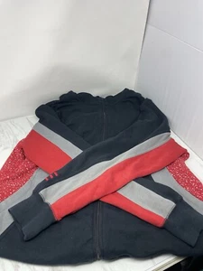 VTG Nike AIR JORDAN Sweatshirt FLIGHT Full Zip HOODIE Jacket Mens XL Red Gray EX - Picture 1 of 24