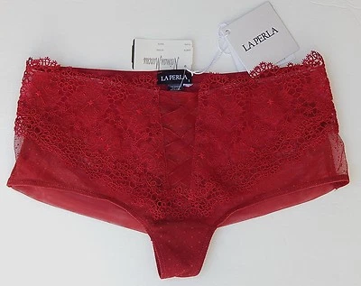 BIKINIS LA PERLA SHONNMISAKI CORDONES ROJO OSCURO talla 3(IT) M NUEVOS $174 AUTÉNTICOS Foto 1 de 2