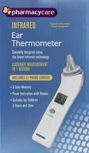 Pharmacy Care Infrared Ear inc. Cover Thermometer Fast Accurate Measurement NEW - Picture 1 of 4