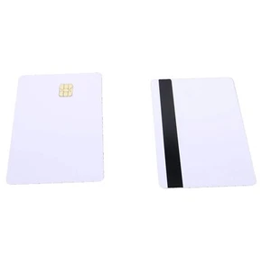 100PCS PVC 4442 With 12.7mm Hico Magnetic Stripe Contact-type Blank Smart Card - Picture 1 of 2