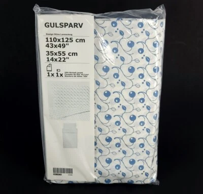 Ikea Gulsparv Crib Duvet Cover/Pillowcase Blueberry Patterned 804.270.70 New  - Image 1 of 4