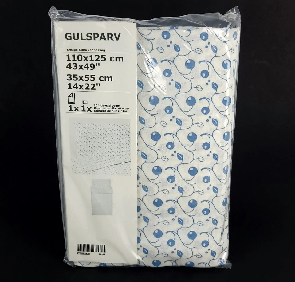 Funda nórdica/funda de almohada para cuna Ikea Gulsparv estampado arándano 804.270.70 nueva  Foto 1 de 4