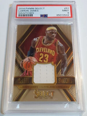 2014 Select Lebron James #PATCH /75 Game Worn Jersey Swatches - PSA 9 (POP 10) - Image 1 of 4
