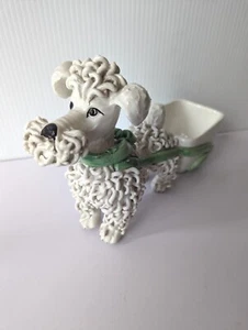 Carro de caniche de espagueti de colección plantadora Italia pintado a mano hecho a mano único perro raro - Imagen 1 de 11