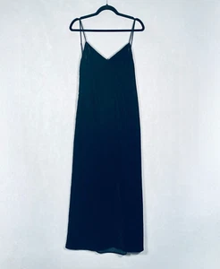 Vestido sin Mangas Vintage Y2K Para Mujer M Negro Terciopelo Maxi Caprichoso Gótico Bruja - Imagen 1 de 14