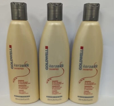 LOTE DE 3 CHAMPÚ GOLDWELL KERASILK RICH CARE 8,4 FL. OZ. CADA UNO Foto 1 de 3