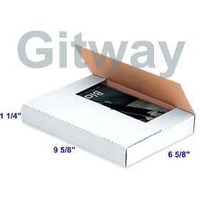 50 - 9 5/8 x 6 5/8 x 1 1/4" Multi Depth Cardboard Book Mailer Shipping Box Boxes - Picture 1 of 1