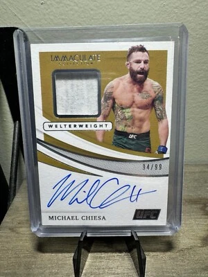 2021 Panini Immaculate Collection UFC Memorabilia Autographs Michael Chiesa /99  - Image 1 of 2
