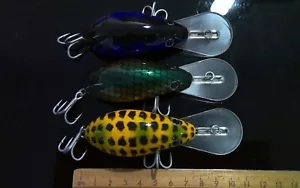 3 brand new hard body Murray Cod fishing lures with VMC hooks and rattles - Picture 1 of 2