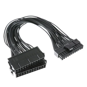 1pcs 30cm 24pin Dual PSU Power Supply Splitter Adapter Cable For ATX Motherboard - Picture 1 of 11