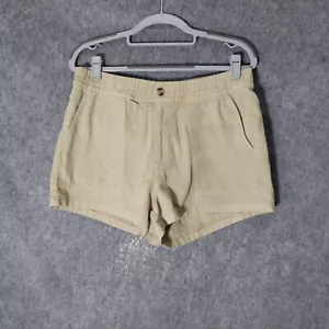 Thread Supply Shorts L Cargo Utility Pockets Elastic Waist Khaki Cotton Casual - Picture 1 of 8