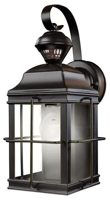 Globe Electric HZ-4144-BK 150 Degree Motion Sensing Decoractive Security Ligh...