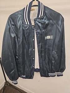 Vintage GM AC Delco Auburn Sportswear Jacket Blue Mens XL Satin Bomber Retro 116 - Picture 1 of 19