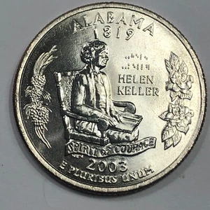 2003 D - Alabama  Statehood Quarter Dollar Coin - Picture 1 of 2