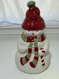 Vintage Hallmark Ceramic Snowman Cookie / Candy Jar Christmas 16 inch tall 2005 - Picture 1 of 4