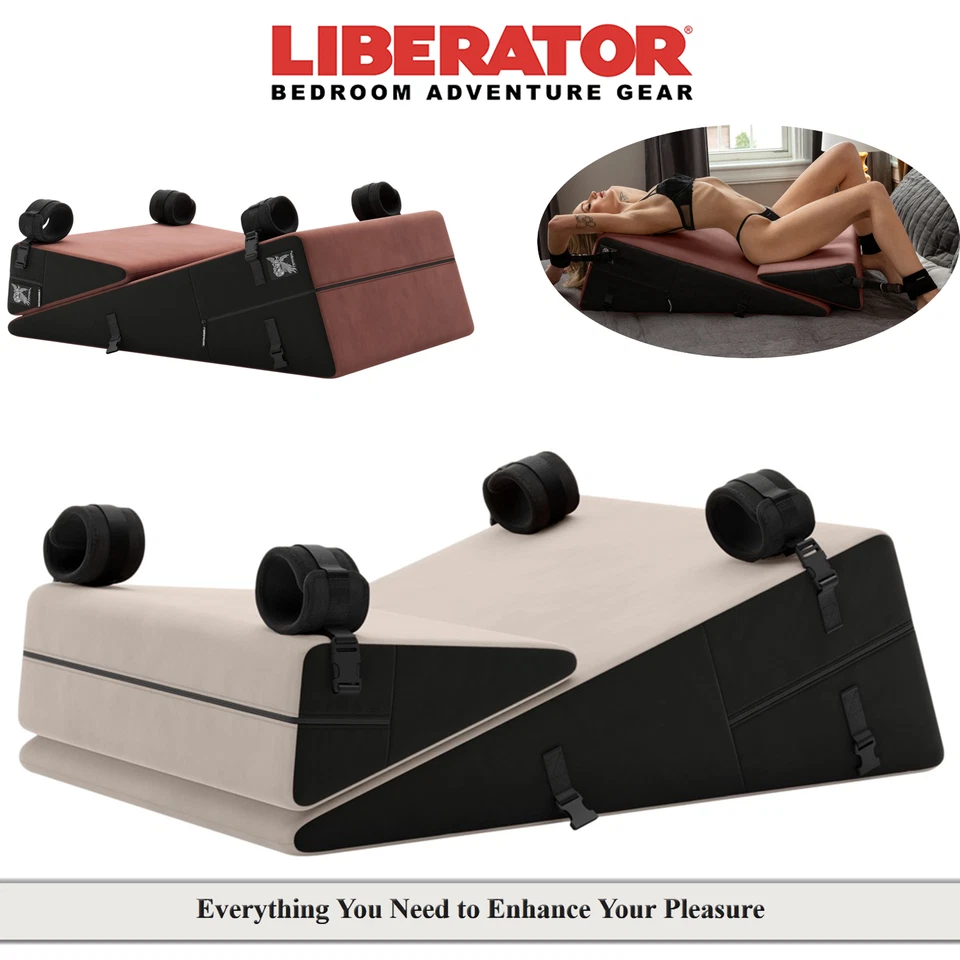 Cuscino Sessuale Bondage Wedge Ramp Combo con Manette e Cavigliere Liberator Foto 1 de 1