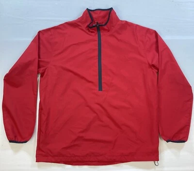 Cutter & Buck Weathertec 2XL Red 1/2 Zip Long Sleeve Windbreaker Pullover EUC - Image 1 of 4