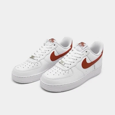 [DD8959-115] Nike Women's Air Force 1 '07 White/Rugged Orange *NEW* - Image 1 of 4