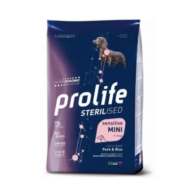 Prolife sterilised sensitive adult maiale e riso mini 7kg - Immagine 1 di 2