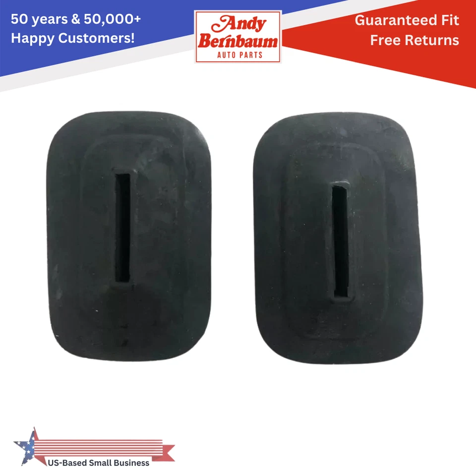 Par de ilhós de borracha preta para 1950 Chrysler Royal braço traseiro direito esquerdo - Imagem 1 de 4