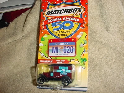 MATCHBOX ACROSS AMERICA MI MICHIGAN 1921 FORD MODEL T #026 MINT IN PACKAGE - Image 1 of 2