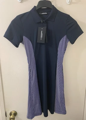 Vestido de golf para mujer J. Lindeberg Dora XS - azul marino - nuevo precio de venta sugerido por el fabricante 125 USD Foto 1 de 4