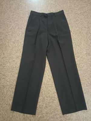 De Colección Años 90 Armani Collezioni Hombres Pantalones 30x30 Pierna Ancha Negro Carbón Rayas EE. UU. Foto 1 de 4