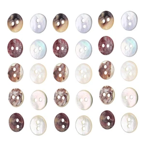 100 x 8 mm Buttons Mother of Round Heads V5Y61744 - Picture 1 of 8