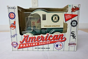 ERTL 3242 OAKLAND ATLETISMO SERIE PASATIEMPO AMERICANO BANCO DE METAL FUNDIDO 1993 - Imagen 1 de 8