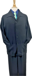 Herren Hemd Sakko Anzug, ohne Futter, eine Bundfaltenhose 100% Wolle, Made in Italy - Bild 1 von 9
