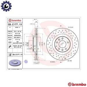 2x BRAKE DISC 09.C177.1X FOR FORD USA MAZDA T20HDTX 2.0L 4cyl EDGET35PDED 3.5L - Picture 1 of 10