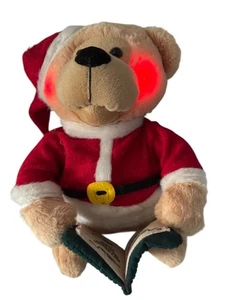 Animated Singing Santa Bear Plush Toy With Light-Up Cheeks VIDEO - Picture 1 of 5