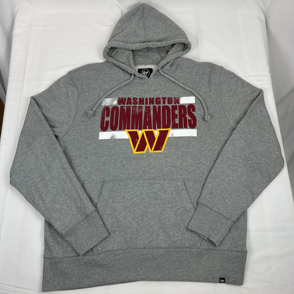 *NUEVO* NFL Washington Commanders Sudadera con Capucha Hombre XL Gris Foto 1 de 4