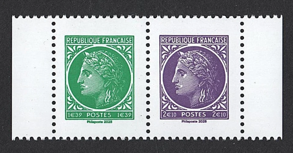 FRANCE 2025 Timbre N° 5863 et 5864 Paire Cérès de MAZELIN du carnet 1536 NEUF ** - Photo 1/1