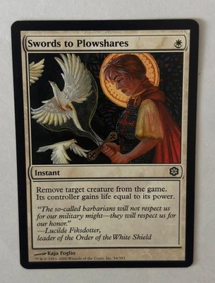 MTG COLDSNAP THEME DECK SWORDS TO PLOWSHARES NM MAGIC THE GATHERING ICE AGE ART - Image 1 of 4
