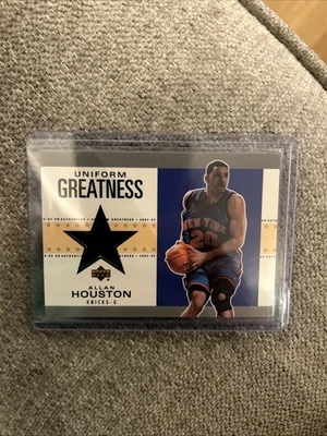 2002 Upper Deck Allan Houston Uniform Greatness NY Knicks Jersey Card 🔥 - Image 1 of 3