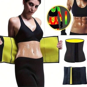 Women Waist Trimmer Belt Hot Sweat Wrap Tummy Stomach Weight Loss Fat Burner NEW - Picture 1 of 8
