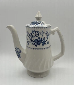 Cafetera de colección Regency Ironstone Wood & Sons "Blue Fjord" diseño cebolla - Imagen 1 de 9