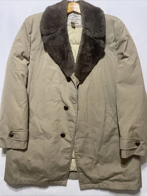 Parka de colección LL Bean Maine para hombre 46 XL chaqueta plumón de ganso hecha en EE. UU. piel de cordero tostada Foto 1 de 4