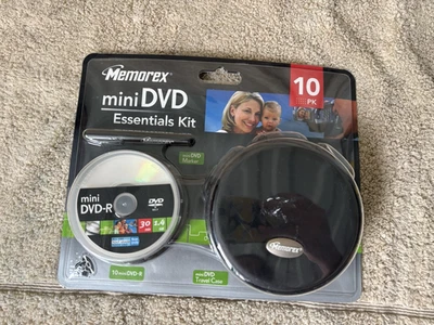 Memorex 8 cm 1,4 GB Mini DVD R Essentials Kit 10 discos nuevos en caja - Imagen 1 de 3