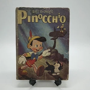Vintage 1940 Walt Disney Pinocchio Hardback Illustrated Story Book - Picture 1 of 16