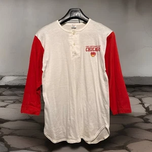 Vintage 80s University of Chicago Champion Henley Shirt Herren Large Baseball Tee - Bild 1 von 10