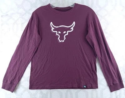 Under Armour Project Rock Shirt Youth Large Purple Pullover Long Sleeve - Image 1 of 4