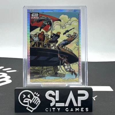 2023 TOPPS CHROME STAR WARS GALAXY #14 SKIRMISH ABOVE THE SARLACC Refractor /75 - Image 1 of 2
