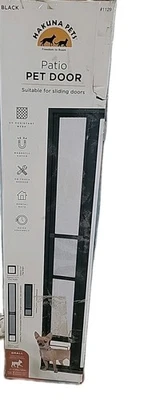 Puerta pequeña para mascotas de patio Hakuna Pets adecuada para puertas correderas NOB Foto 1 de 3